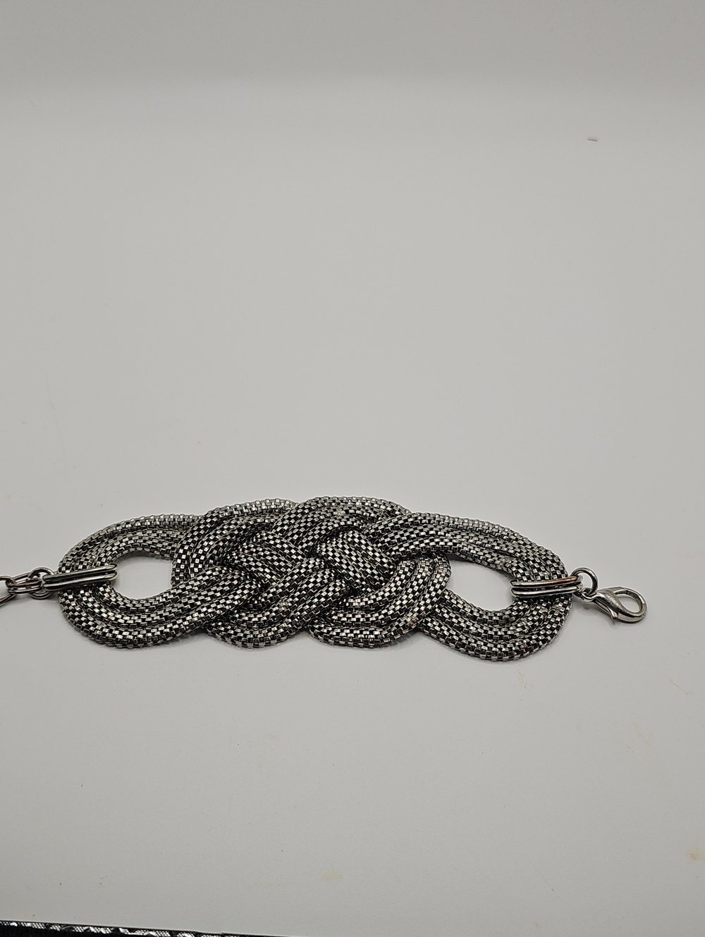 Celtic Knot Silver Braided Rope Chain Bracelet - Women Accessories